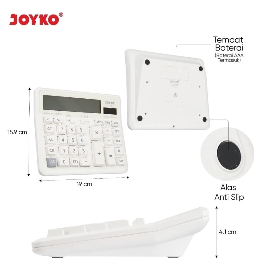 

h-4 Kalkulator ORI JOYKO CC 59 / Calculator Check Correct CC59 12 Digit Besar Terlaris