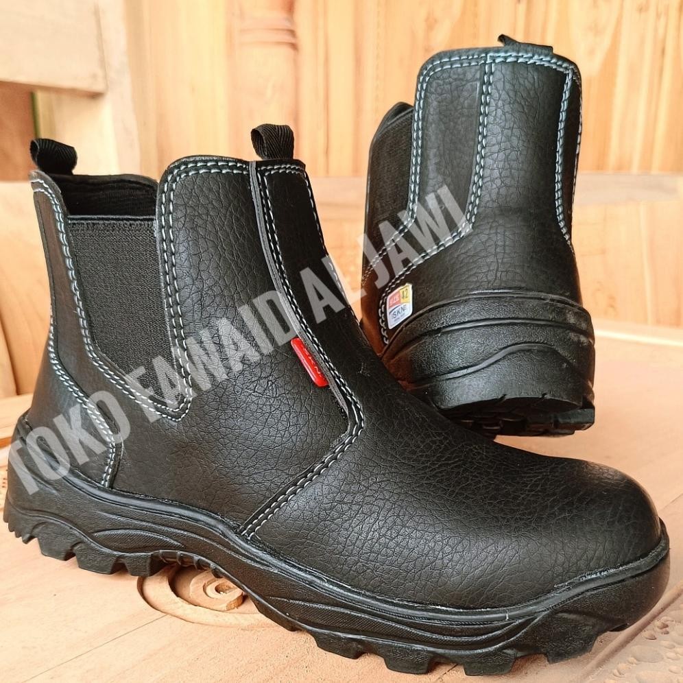 rwe-45 Sepatu Safety Slip On Pria King Gregor Kerja Pabrik Kitchen PDL PDH TNI POLISI SATPAM OB POM 