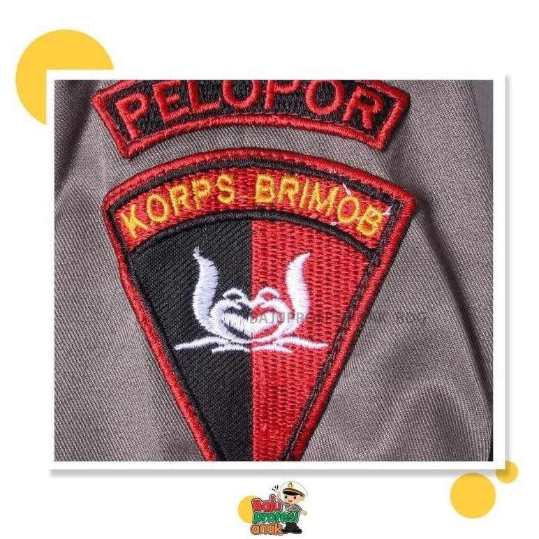 Baju Anak Laki-Laki Baju Brimob Anak Seragam Polisi Anak Baju Profesi Brimob Kostum Karnaval Pakaian