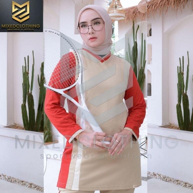 dh-68 atasan olahraga muslimah tunik wanita/baju kaos olahraga muslim/baju olahraga muslimah tunik w