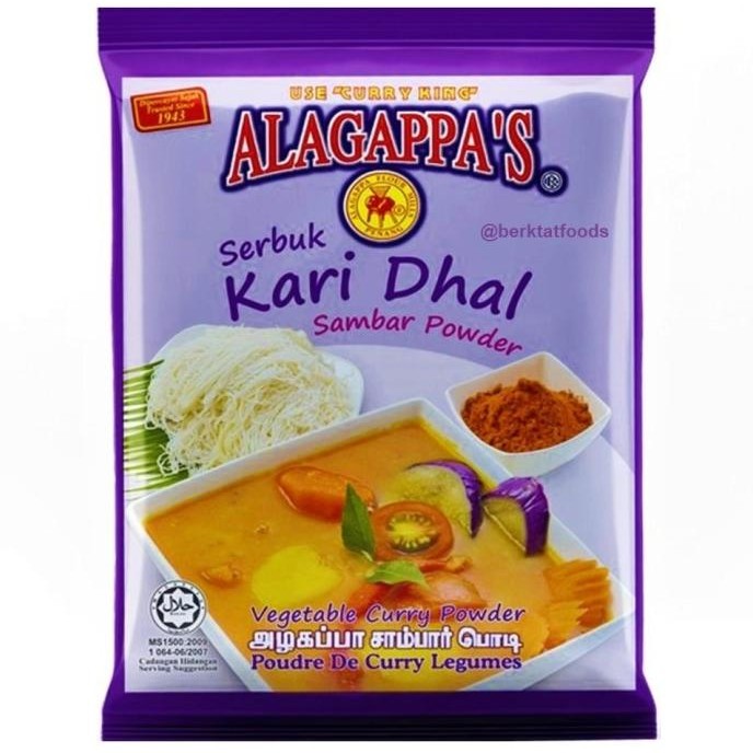 

------] Sambhar Masala Powder Alagappa's / Bumbu Serbuk Kari Dhal Daal Sambar Alagappas / Lentil Curry