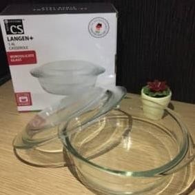 MURAH AUTHENTIC LANGEN 1.4L CASSEROLE GLASS WARE MANGKOK KACA CS-KOCHSYSTEME