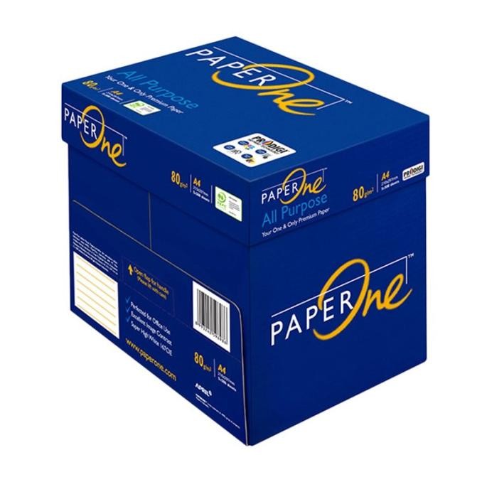TERBARU - KERTAS HVS PAPER ONE A4 80 gr PER DUS