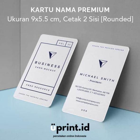 

New!! Kartu Nama 2 Sisi, Corner Rounded