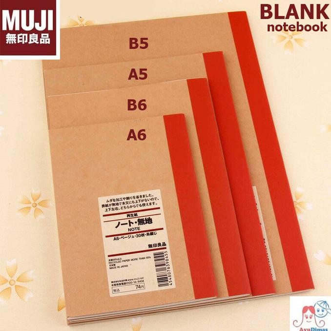 

Diskon!! Muji - Blank Notebook - Buku Catatan Polos - Notes