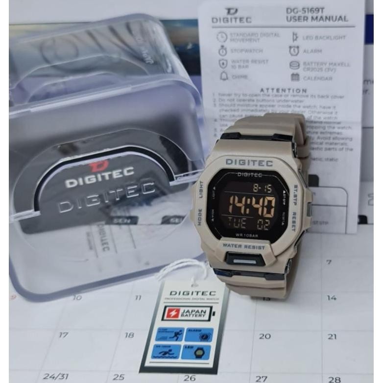 PJJ-1621 JAM TANGAN DIGITEC DG 5169T / DG-5169 / DG 5169  / DG5169  ORIGINAL 100% WATER PROOF Terlar