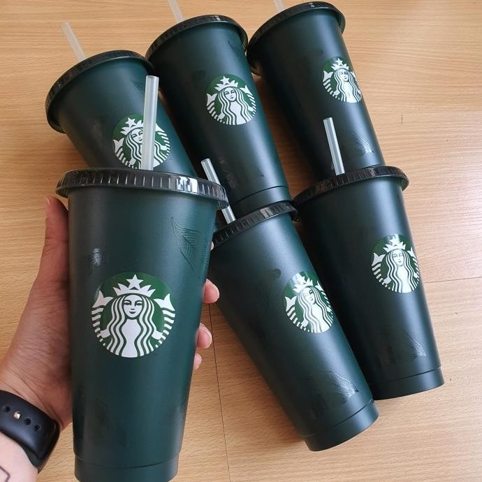 HARGA DISKON STARBUCKS reusable cup GREEN LEAF 709ML