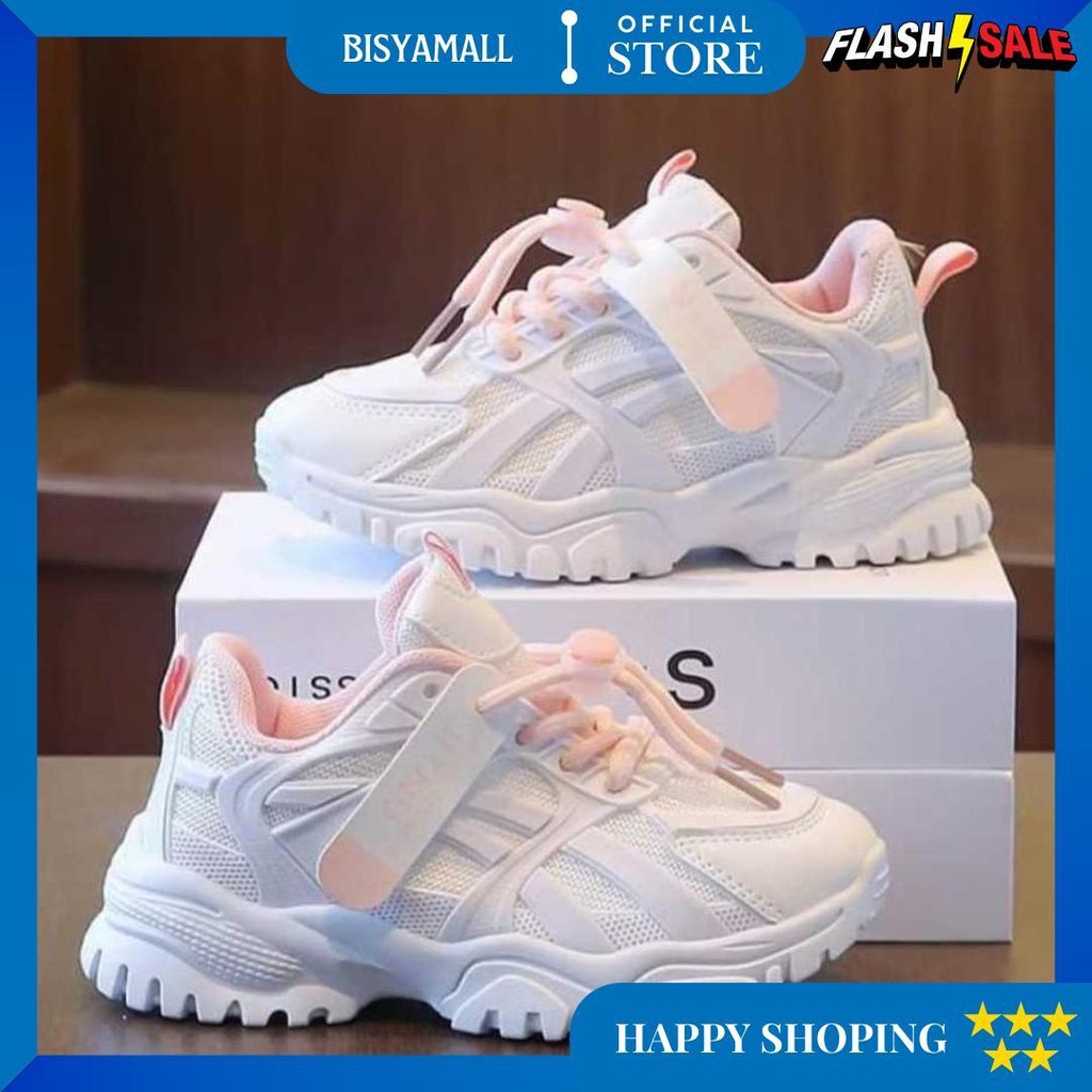 Sepatu Anak Perempuan Terlaris / Sepatu Putih Anak / Sepatu Anak Pink / Sepatu Tali Anak / Sepatu Sp