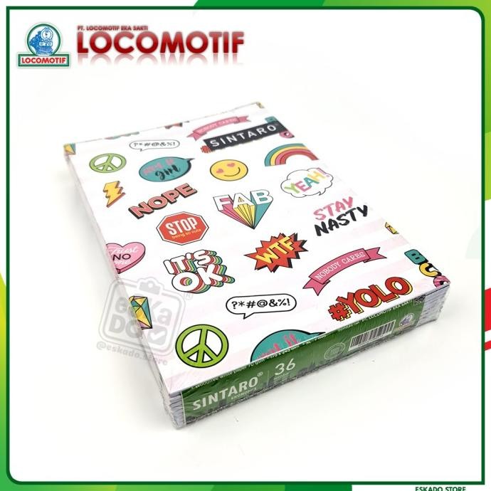 

New!! Buku Tulis Sintaro 36 Lembar - Locomotif