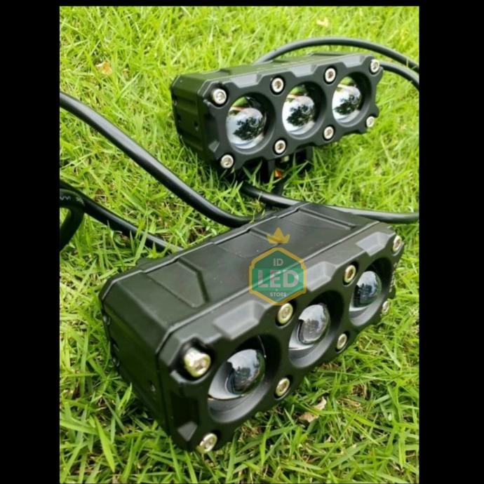 LAMPU TEMBAK SOROT SQL 3 MATA PUTIH PUTIH 85 WATT MINI PROJIE 3 MATA ORIGINAL DAN TERPERCAYA