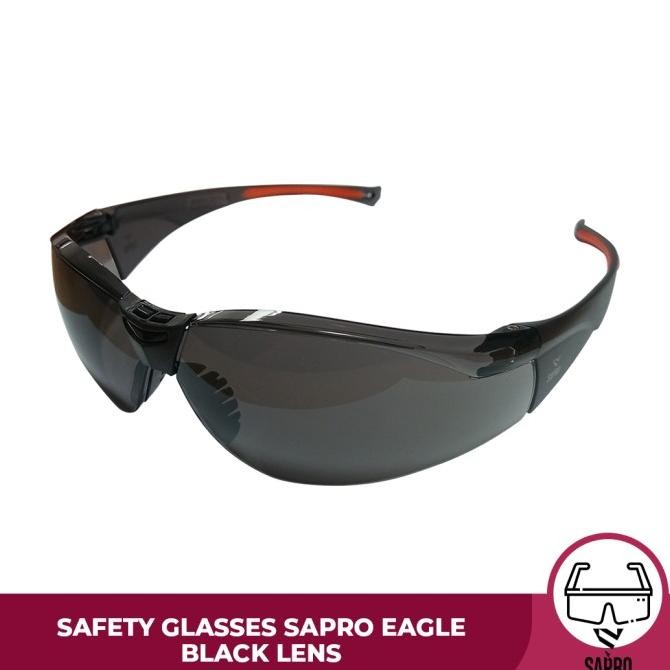 Kacamata Safety SAPRO Eagle Safety Glasses Black Lens