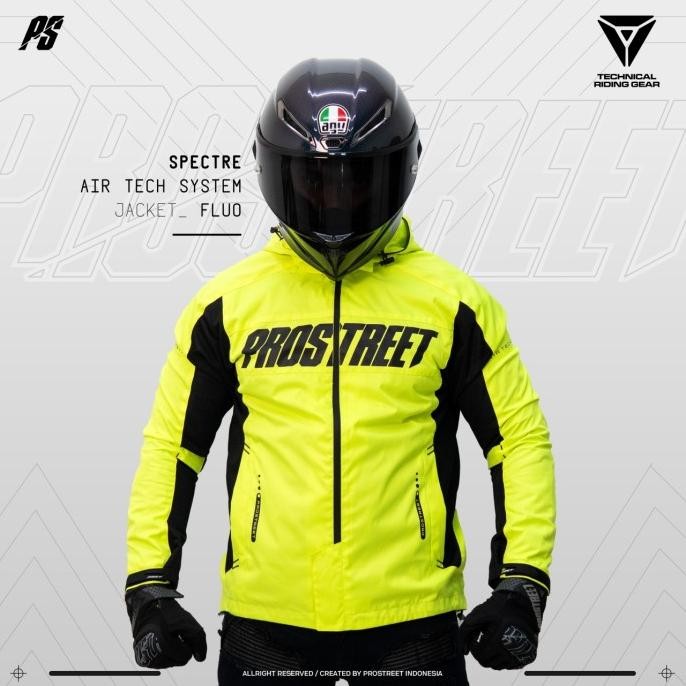 TERBARU - Jaket Motor Prostreet Spectre Air Tech System Fluo