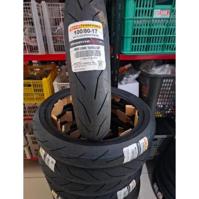 NEW BAN ASPIRA PREMIO SPORTIVO RS-1 RING 17 UKURAN 100/80 DAN 90/80 motor