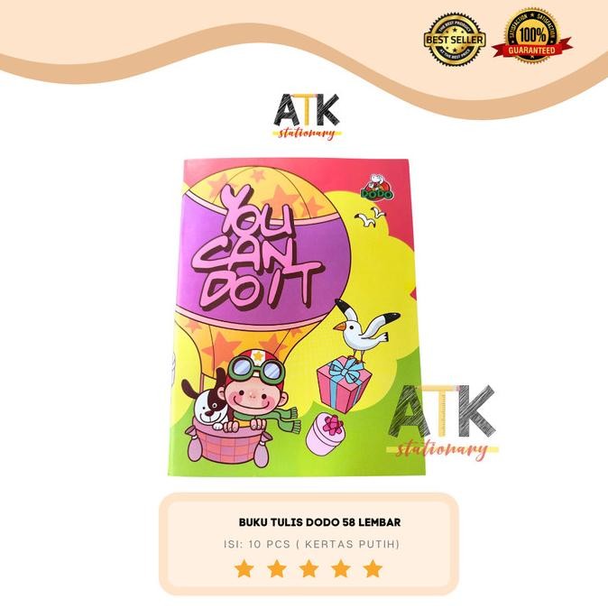 

New!! Buku Tulis Gelatik 58 Lembar Kwarto Atk