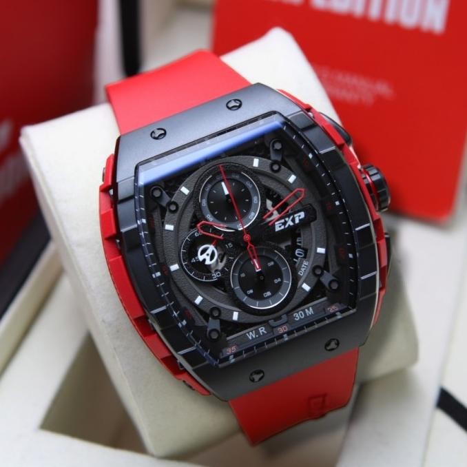 EXPEDITION E6782 / 6782 - JAM TANGAN PRIA ORIGINAL - RED BLACK LUIS