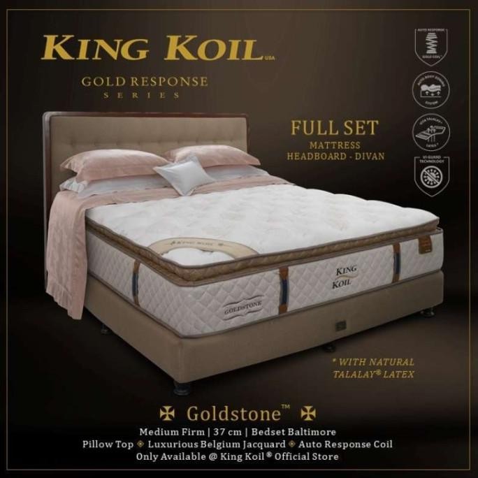 Promo King Koil Kasur Springbed Goldstone (Full Set)