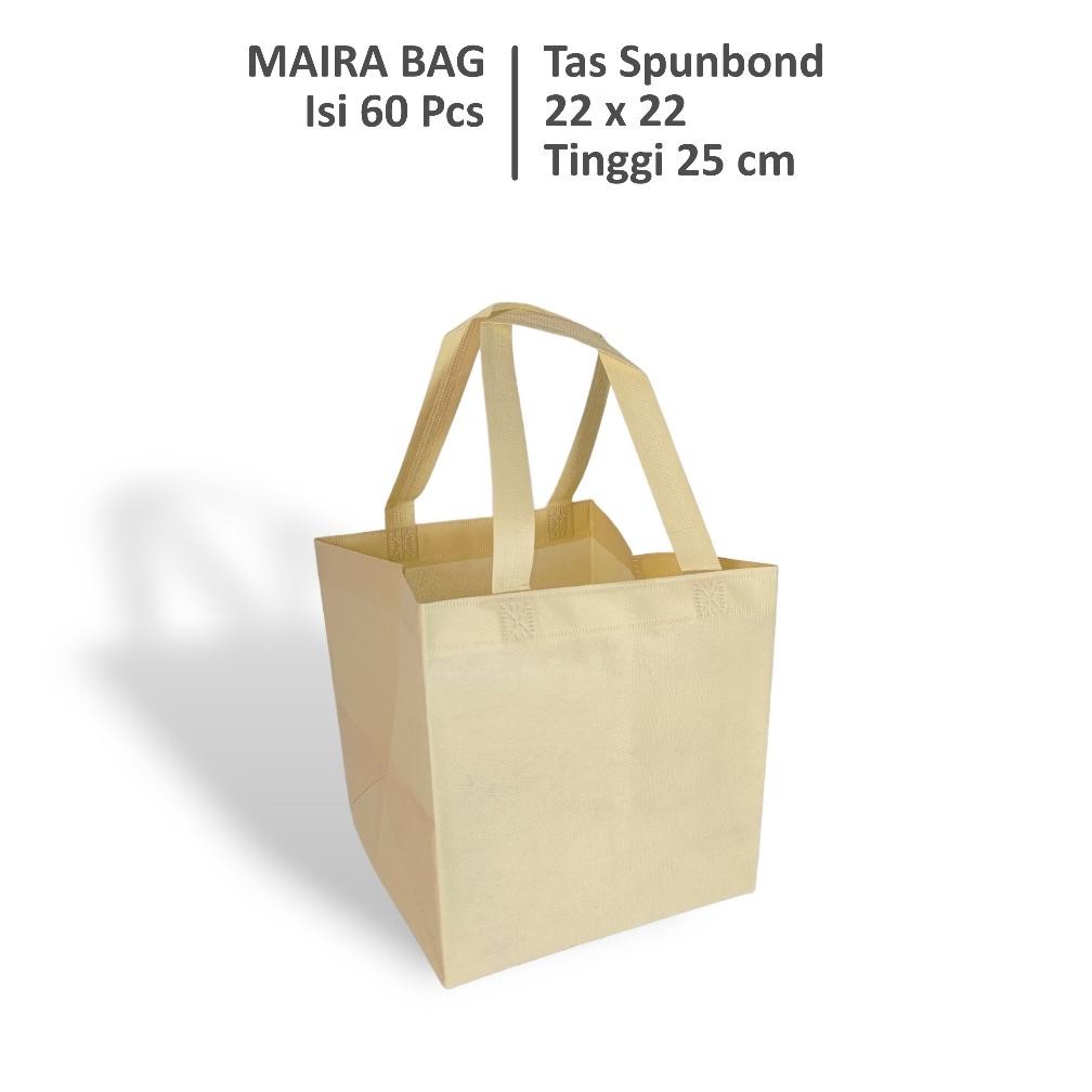 

TERMURAH (60 Pcs) Tas Hajatan 22x22 Tinggi 25 Cm / Tas Box Nasi / Tas Spunbond na-72
