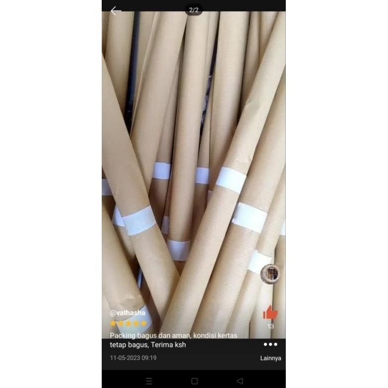 

ORIGINAL (1slop 25 Lembar) Kertas Payung Jumbo 90120 Cm/Kertas Kado Bungkus Coklat/Kertas Payung/Kraft -100