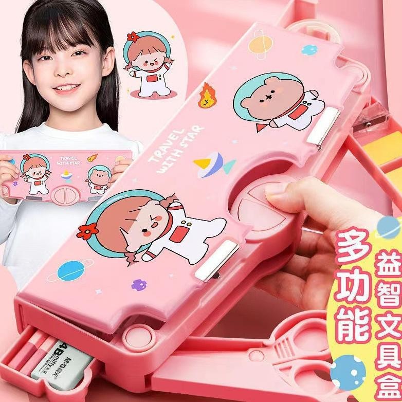 

TERMURAH Kotak Pensil Multifungsi Lengkap Peruncing Gunting Isolasi Penghapus Penggaris adi-67