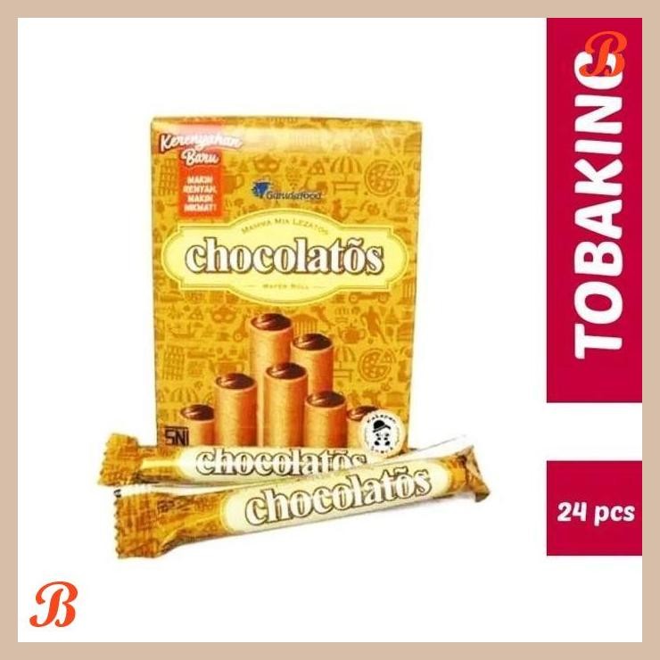 

| RMP | CHOCOLATOS WAFER ROLL COKELAT STICK BOX 24 X 8.5 GR HALAL