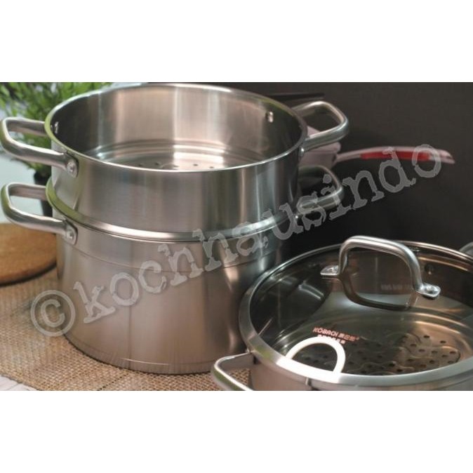 Sale Zebra Panci Steamer 3 Susun Stainless Steel Set Kukus Stainless Steel