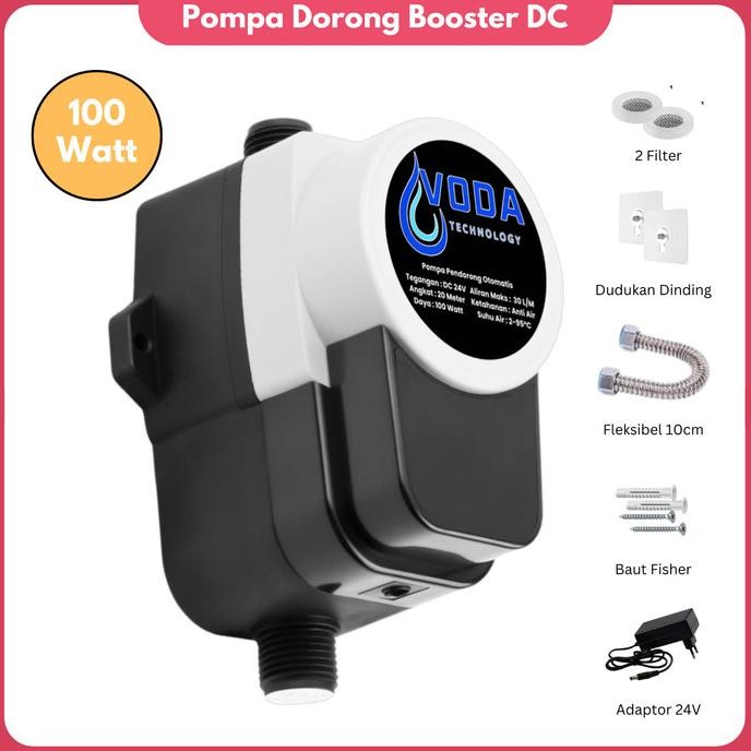 Pompa Pendorong Air Otomatis Dc 24V Booster Pump 100 Watt Pompa Dorong