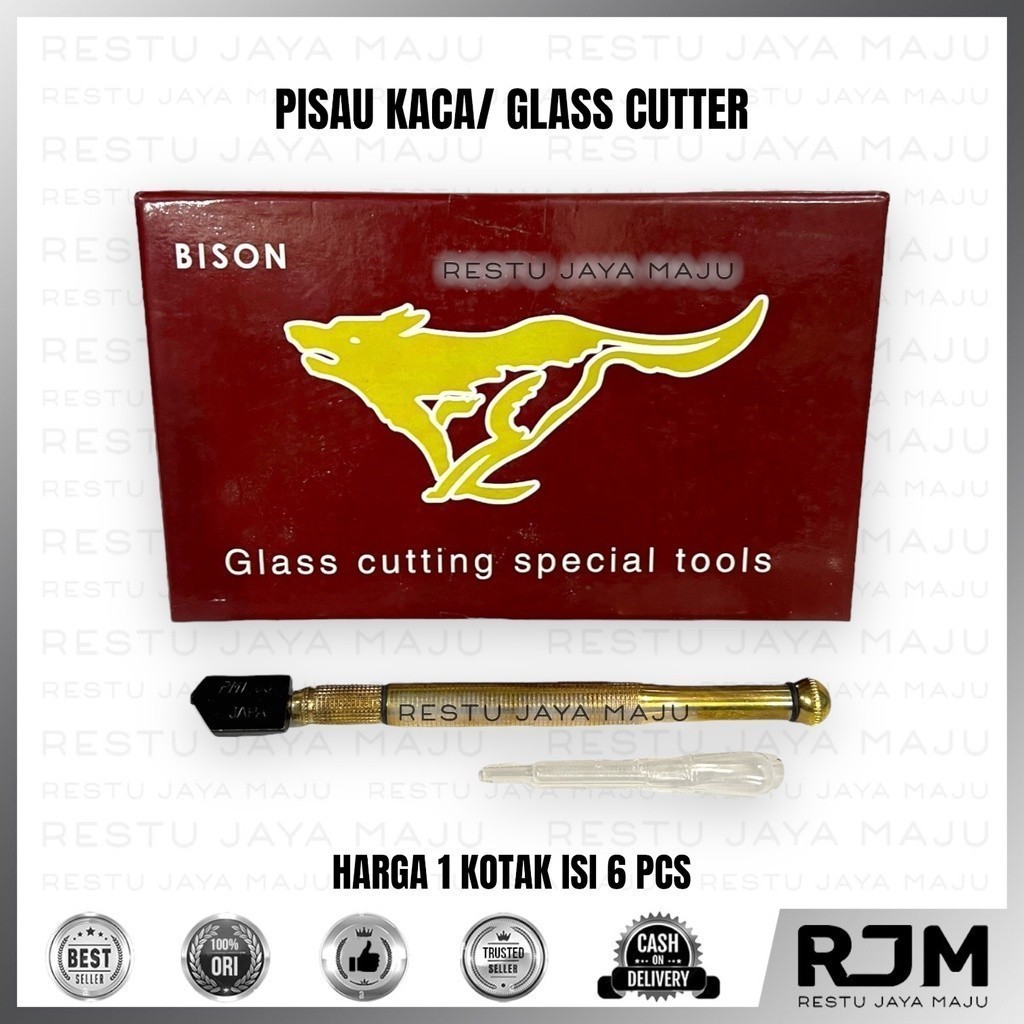 

[6 pcs] BISON Pisau Kaca Alat Pemotong Keramik Potong Glass Cutter