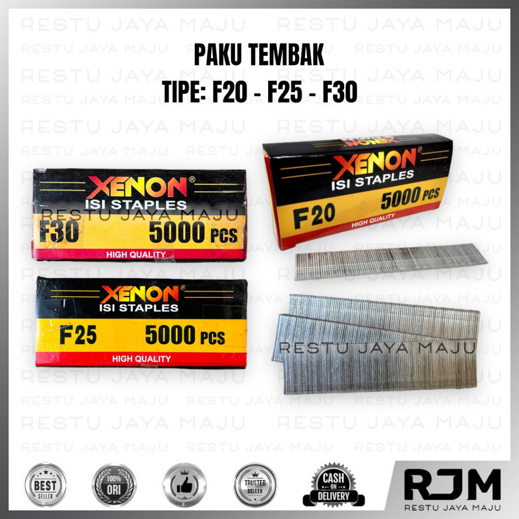 

XENON Paku Tembak F10 F20 F25 F30 F50 Isi Staples Refill Staple Tacker Stapler Hekter rj