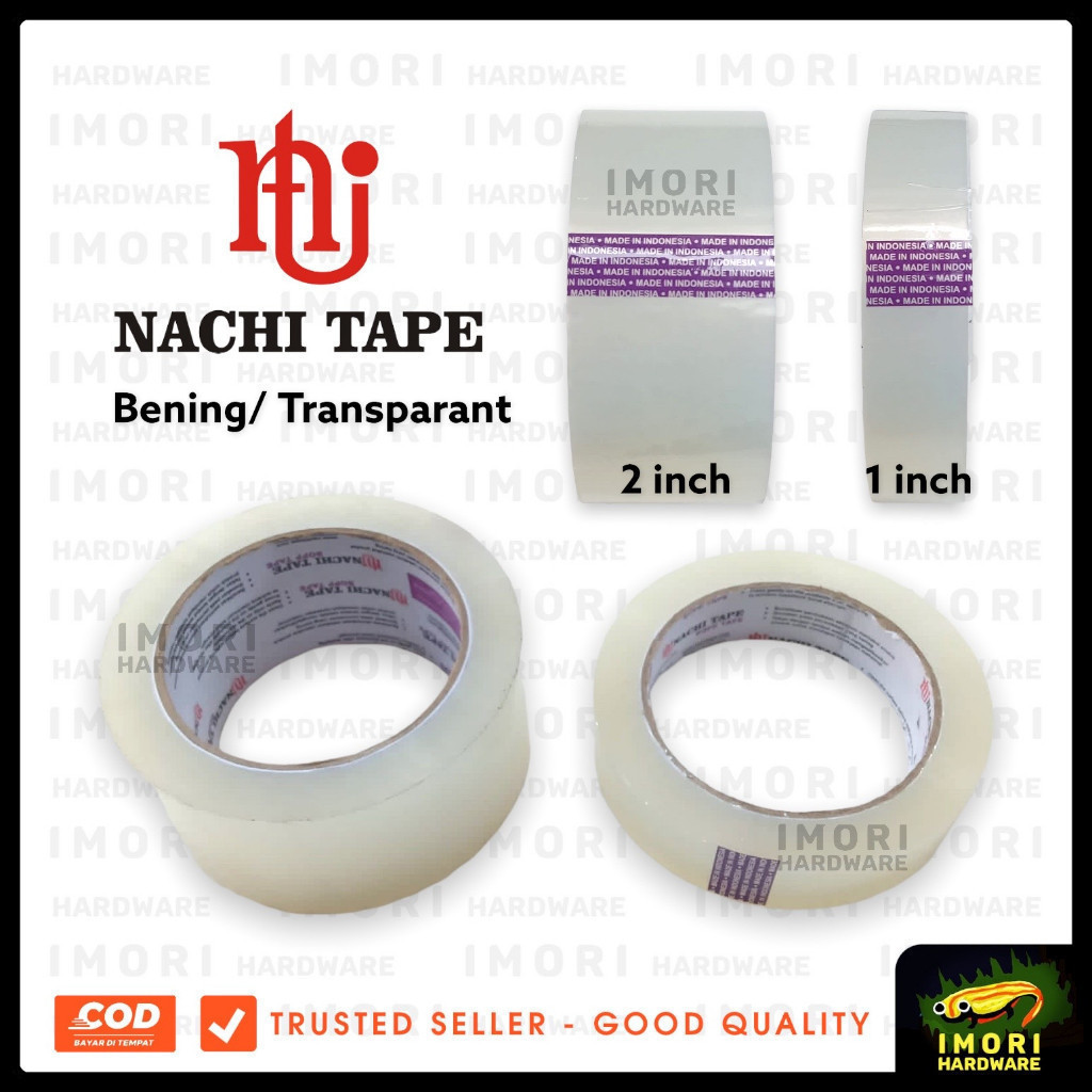 

NACHI Tape Lakban Isolasi Selotip Bening Transparan 1 2 inch 24 48 mm
