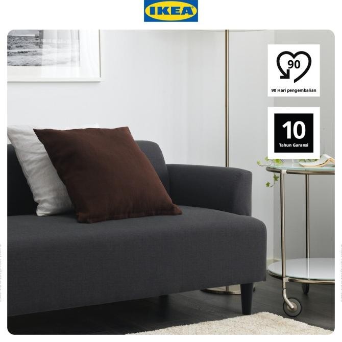 Promo Ikea Hemlingby Sofa 2 Dudukan Abu-Abu Tua Minimalis