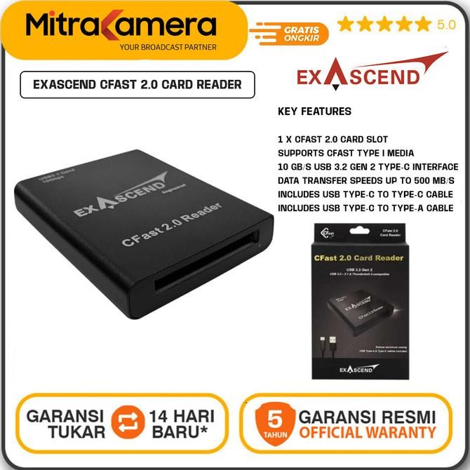 Exascend Cfast 2.0 Card Reader New Stok