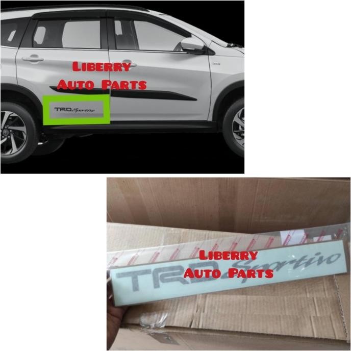 STIKER / STICKER / TRD SPORTIVO RUSH TERIOS 2018-2019 HITAM ORIGINAL TERBARU