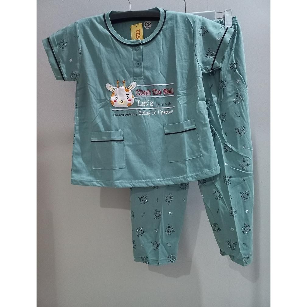 Baju Tidur Cp Tanggung Tessa/Babydoll Tessa Anak Perempuan ( Lengan Pendek Celana Panjang Anak Tangg