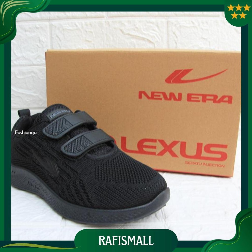 Sepatu Sekolah New Era Hitam Polos/Sepatu Sekolah Anak/Sepatu Anak-Anak Ori