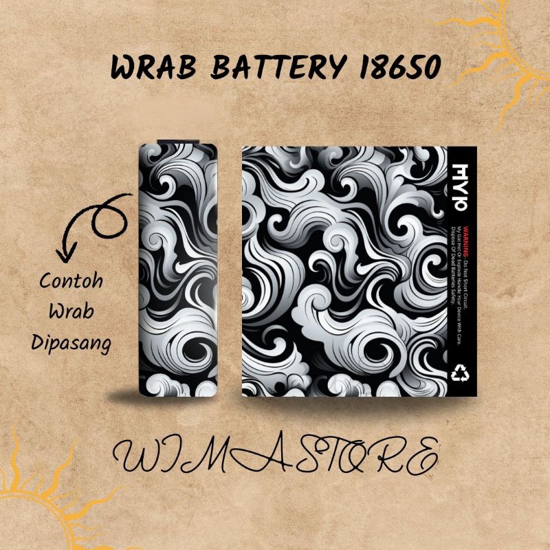 

*PromoTerjangkau* Stiker Wrap Baterai 18650 V2 Abstrak Untuk Melindungi 24 Garskin Wrap Stiker Premium / X Casing Case COD