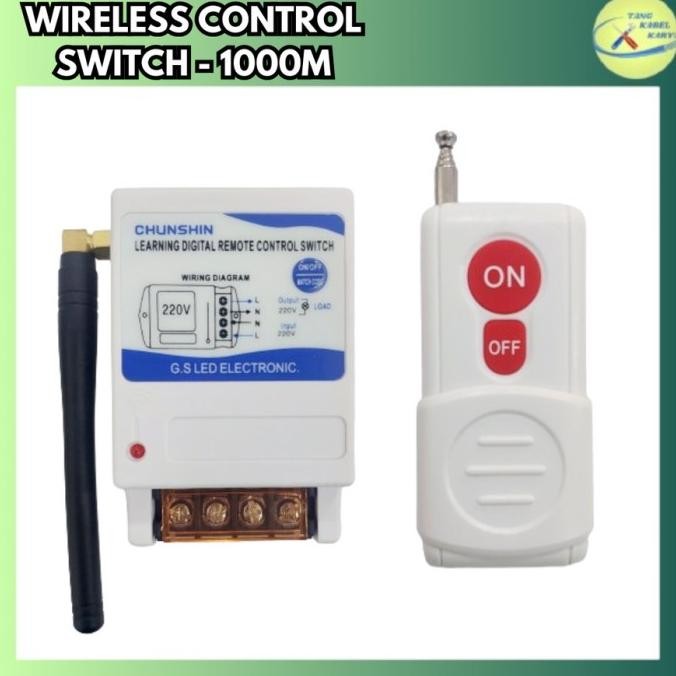 WIRELESS REMOTE CONTROL SWITCH ON OFF / SAKLAR WIRELESS 220V
