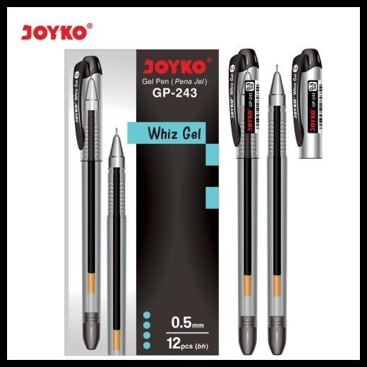 

Gel Pen Pulpen Pena Joyko Gp-243 Whiz Gel 0.5 Mm 1 Box 12 Pcs Original