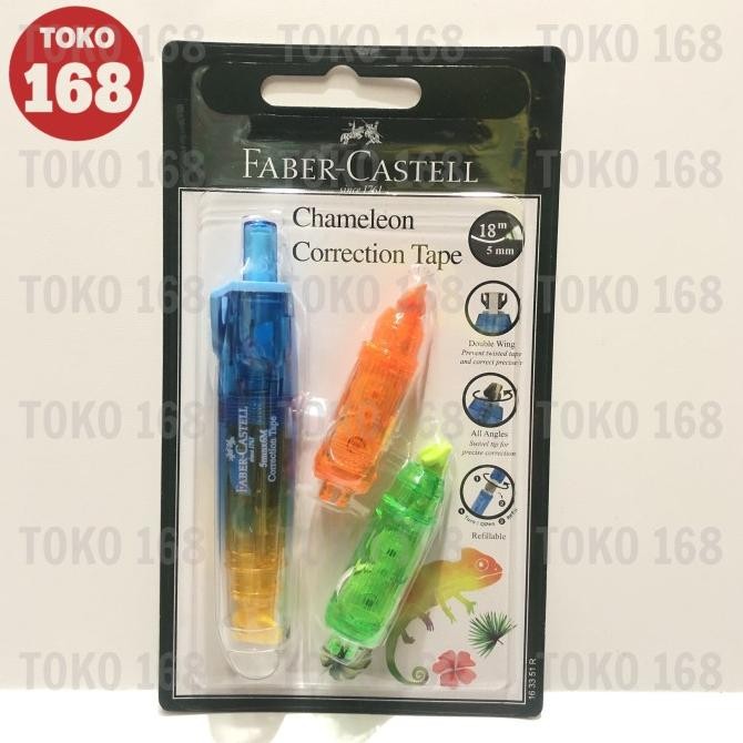 

Promo!! Faber Castell Correction Tape/Tipex Kertas Chameleon + Refill (Set)