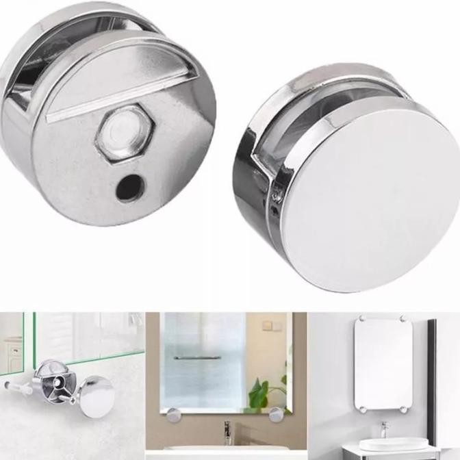 

Promo!! Penjepit Cermin Kaca/Mirror Holder Clamp/4Pcs