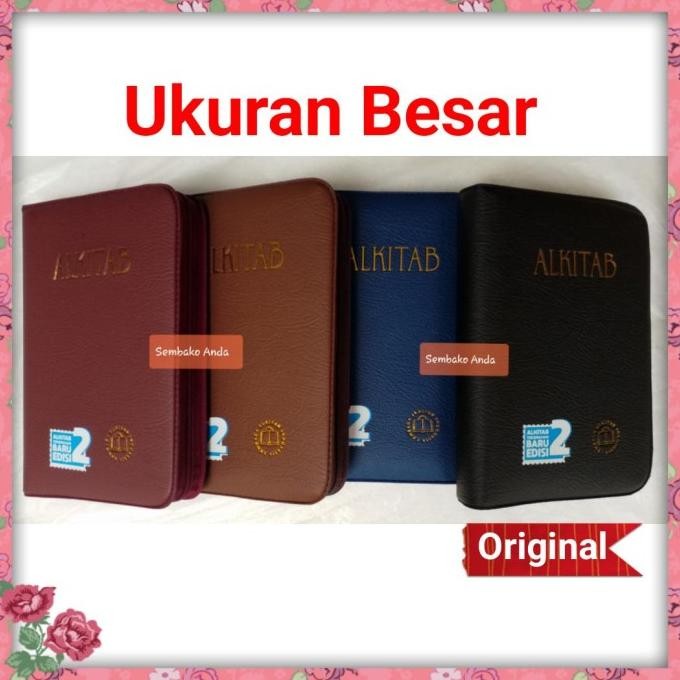 

Alkitab LAI Kristen Ukuran Besar. Manula. TB 064 TI SL Resleting. BS