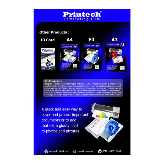 

PRINTECH Laminating Film Pouch / Plastik Laminating F4 - 06003