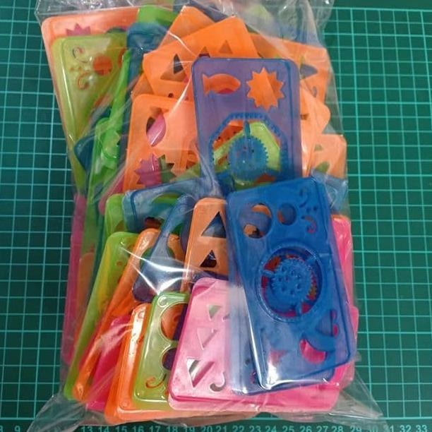 

Murah!! Penggaris Rotari / Gambar Isi 100 Pcs Penggaris Unik