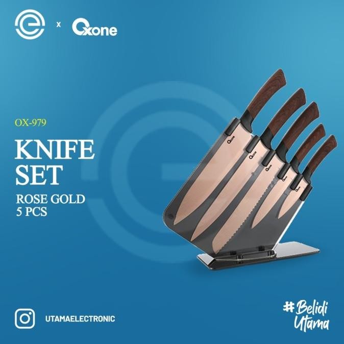 Sale Oxone Rose Gold Knife Set - Ox-979