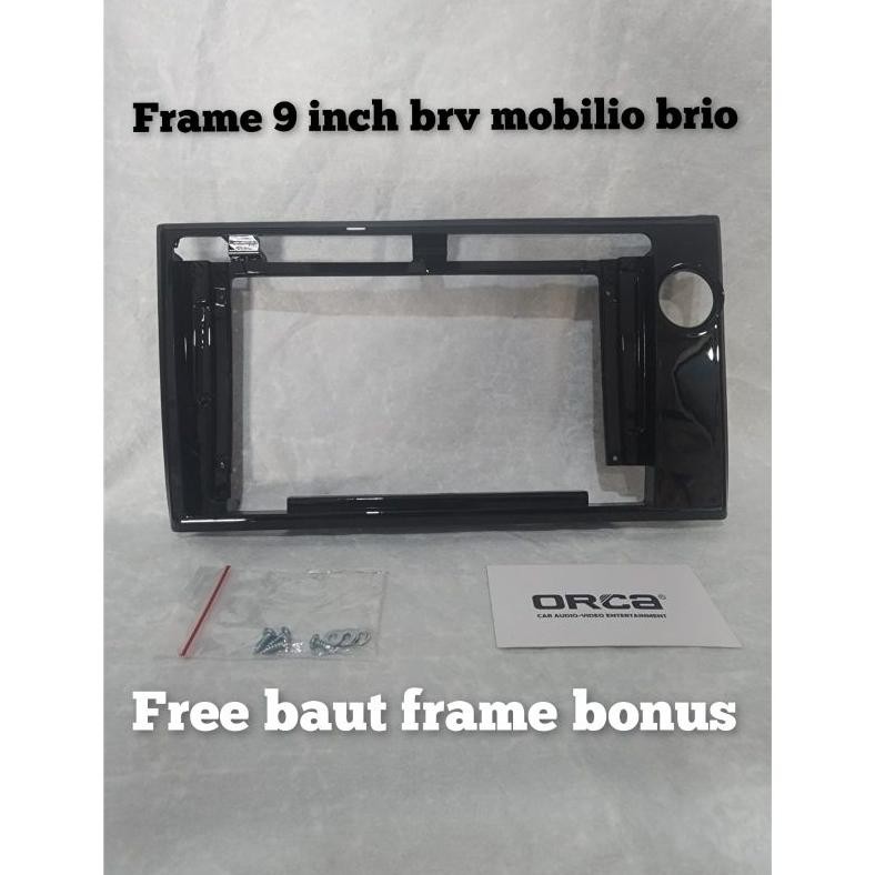 Frame Head Unit Tv Mobil Android 9 Inch Mobil Honda Brv Mobilio Brio 2016-2024 Merek Orca