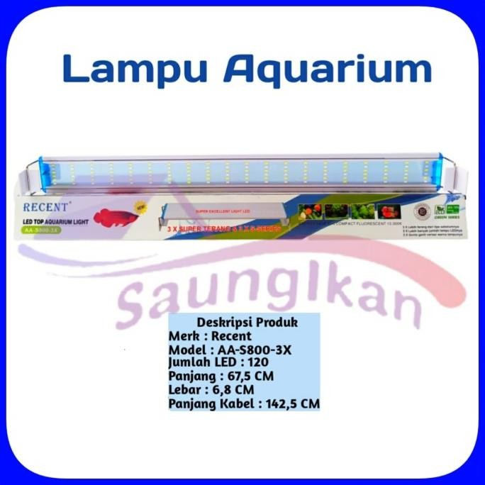Sale Lampu Aquarium Led 6 Baris Recent Aa S800 S 800 3 Mode Cahaya Rgbw