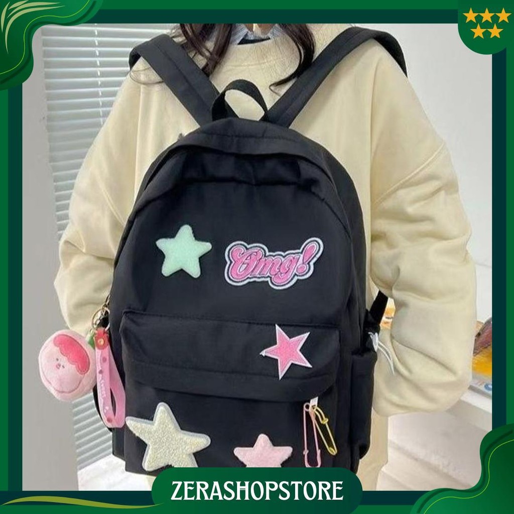 Buzzbag - Tas Ransel Korean Style Sekolah Tas Sekolah Kecil Wanita Korea Tas Aesthetic Korean Style 