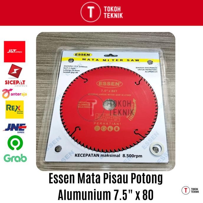 Essen Mata Pisau Potong Alumunium 7.5" x 80 T Saw Blade 7 Inch x 80 T