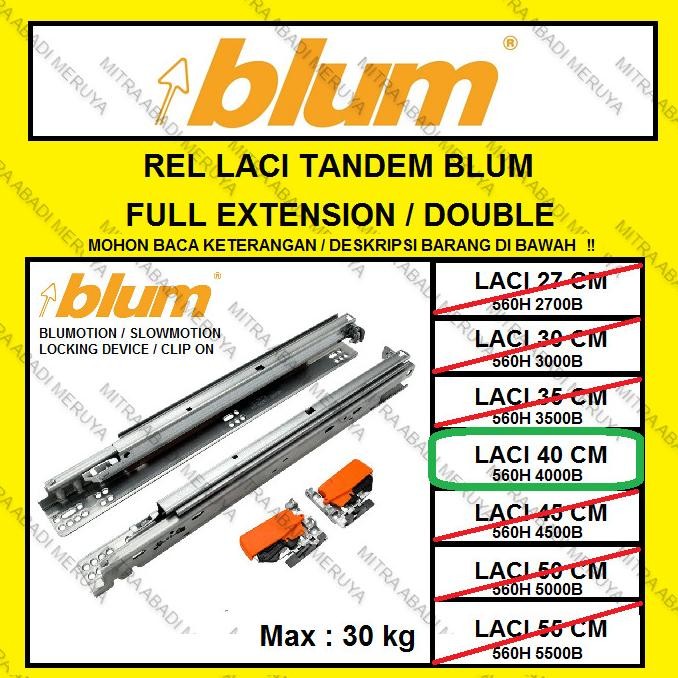 REL TANDEM BLUM 40 CM DOUBLE EXTENSION REL LACI BLUM REL BLUM