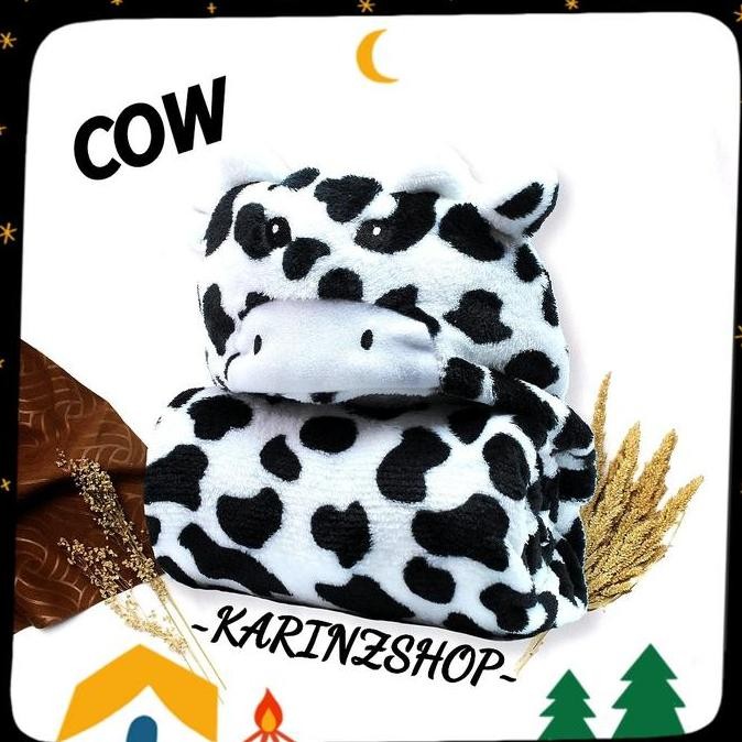 TERMURAH Selimut Bayi Topi Baby Blanket Hood Vallery Quincy : COW