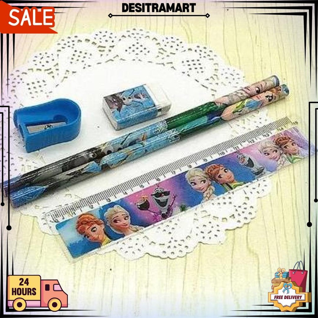 

Dp Stationery Set 5 In 1 Motif Alat Tulis Paket Anak Sekolah Penghapus Penggaris Pensil Serutan Karakter Lucu D Promo 4.4